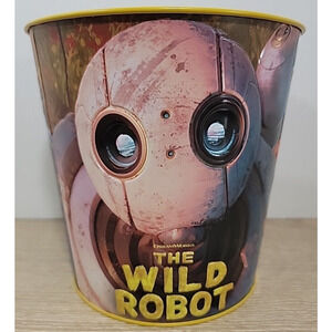 Wild Robot Embossed Popcorn Metal Tin Bucket Cinemark 2024 New/Unused